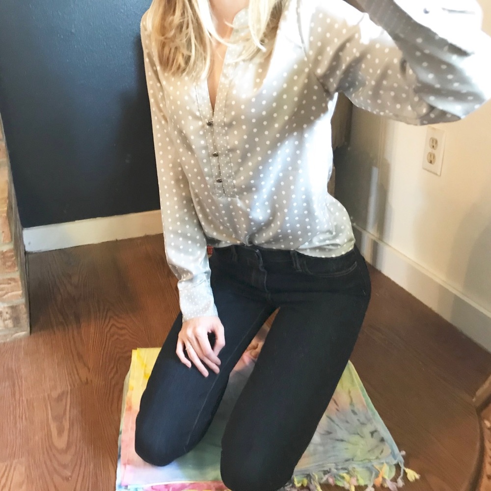 Polka dot blouse